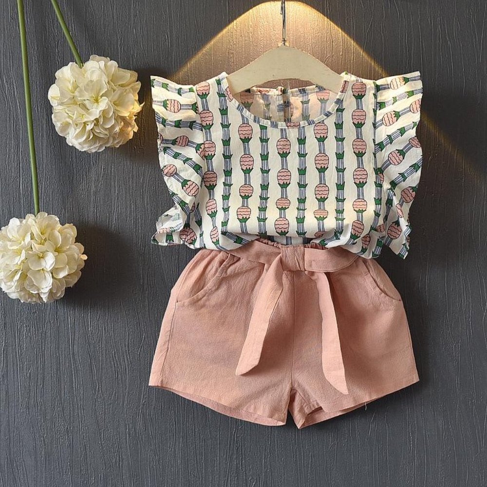 Toddler Girls Pineapple Short Set. Sizes 3T, 4T, 5T